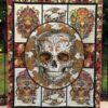 Skull Day Quilt Blanket  Quilt